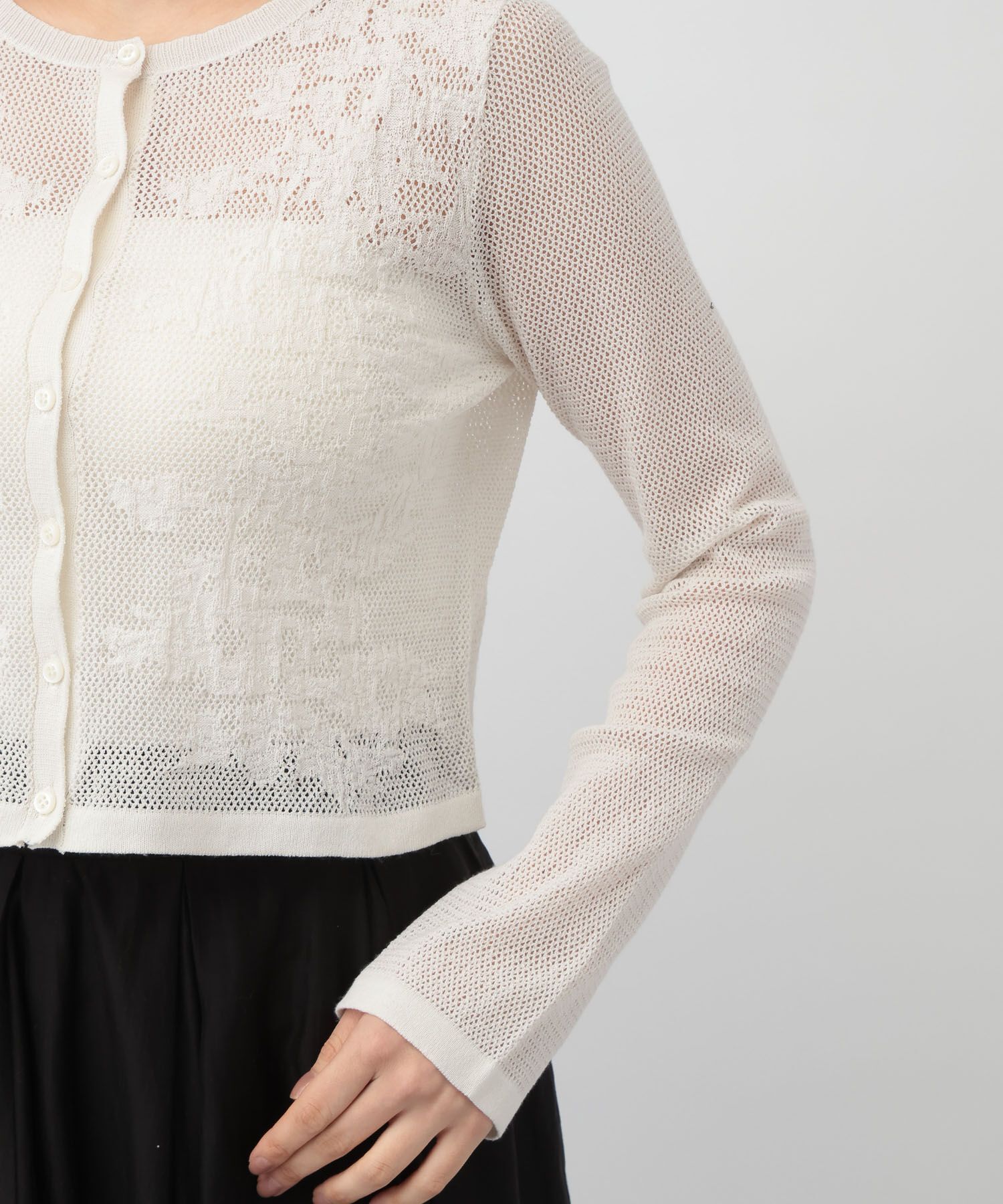 A part by 「メッシュレースカーディガン」|カーディガン|