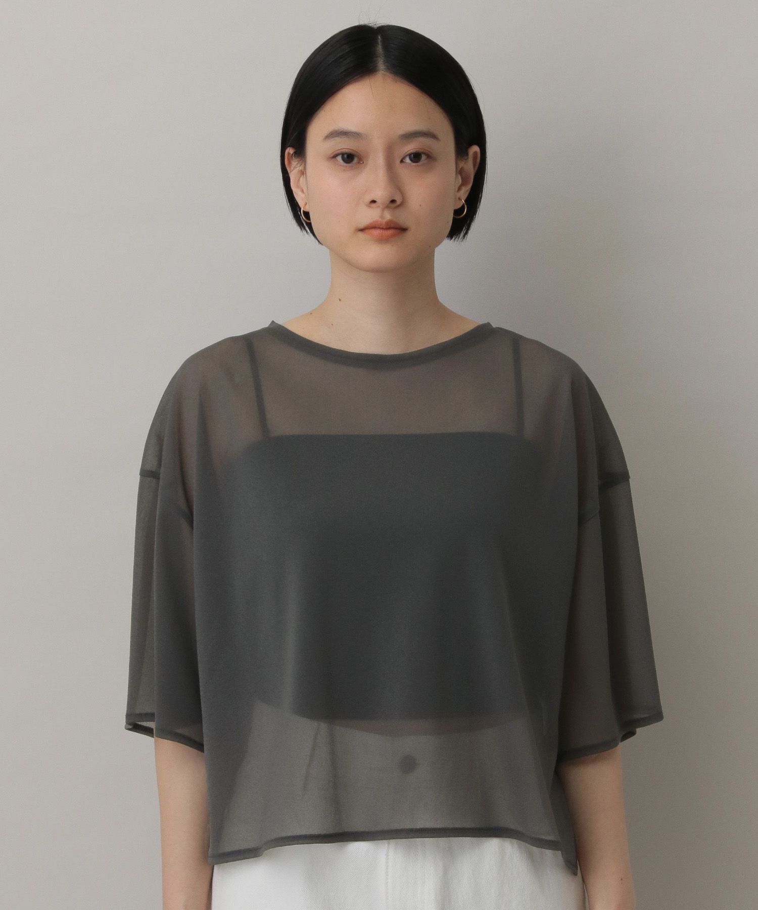 A part by 「シアーBIGプルオーバー_5分袖」|Tシャツ・カットソー|