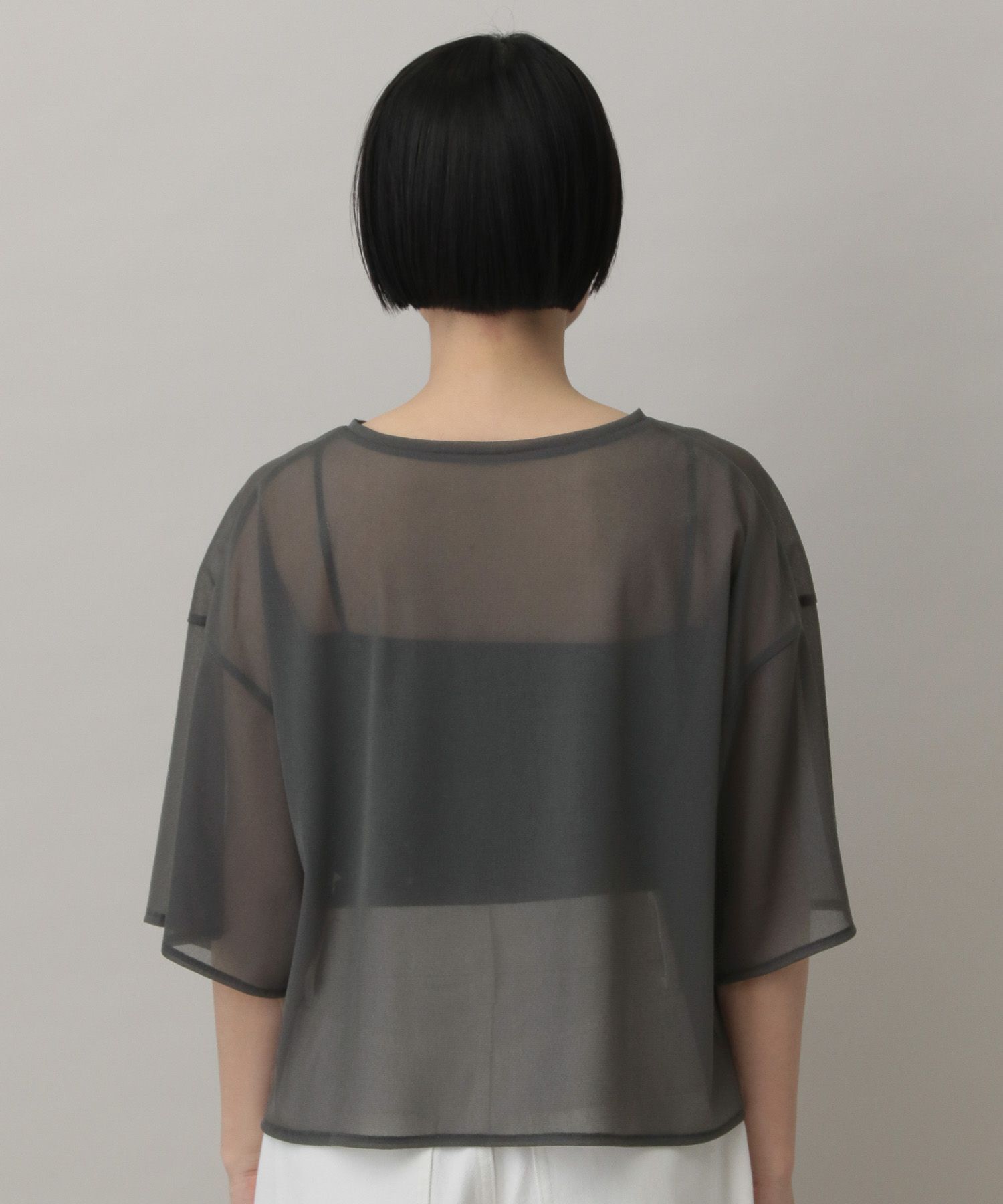 A part by 「シアーBIGプルオーバー_5分袖」|Tシャツ・カットソー|