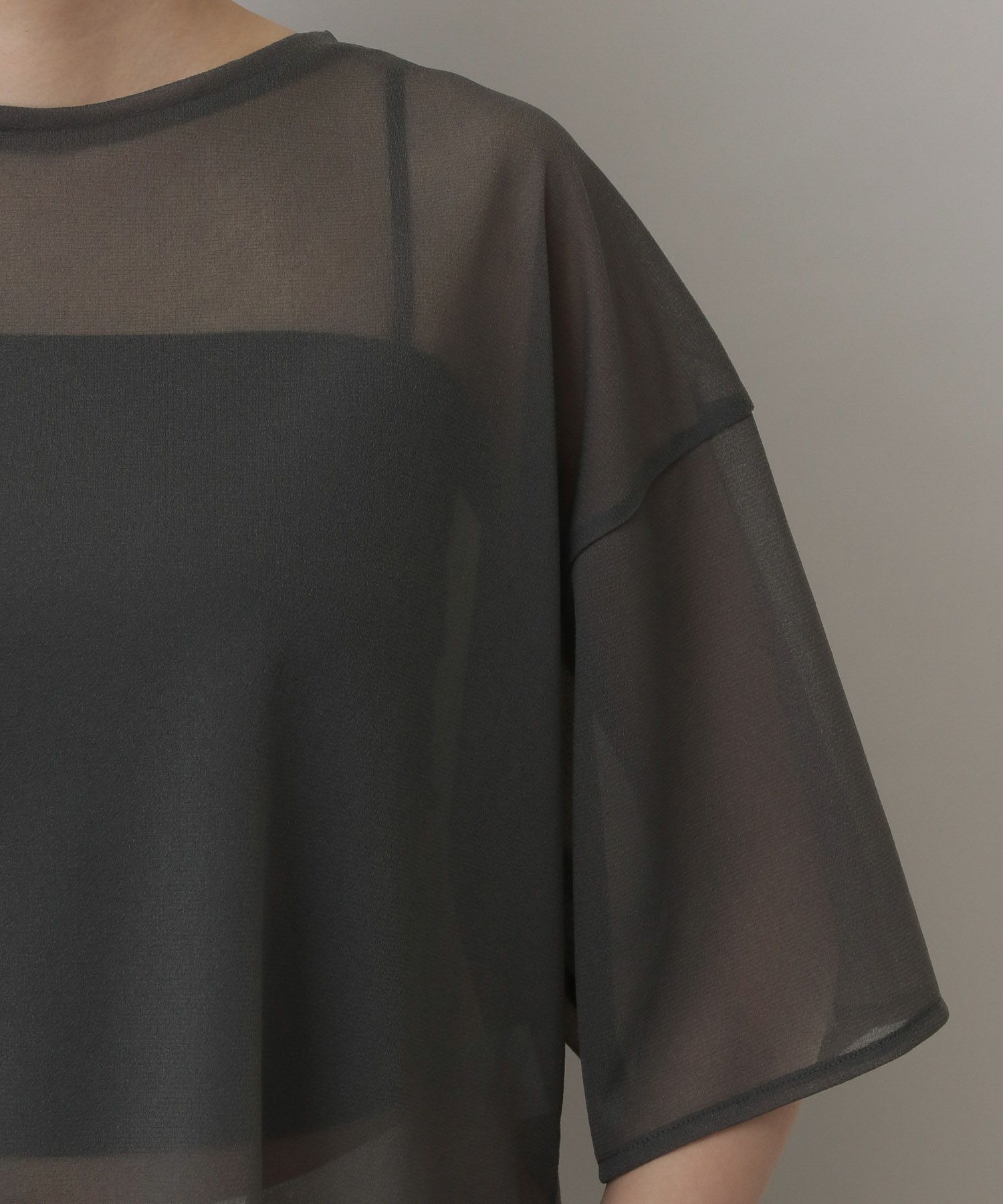 A part by 「シアーBIGプルオーバー_5分袖」|Tシャツ・カットソー|