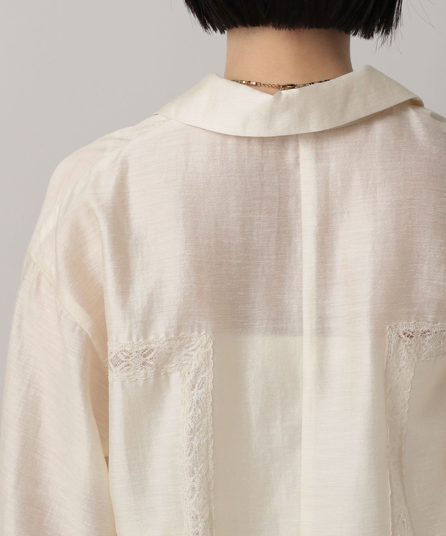 A part by 「レースオープンカラーシャツ」|シャツ・ブラウス|