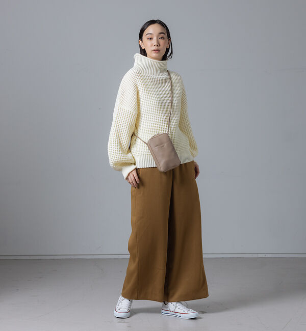 collex「ワッフルタートルニットプルオーバー」|ニット・セーター|