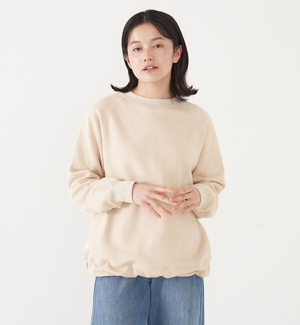 collex「【手洗い可】裏起毛Aラインスウェットプルオーバー」|スウェット・ジャージ|ライトベージュ