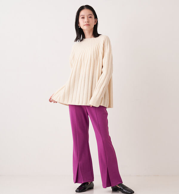 collex「【WEB限定】ウール混　カットポンチフレアパンツ」|その他|