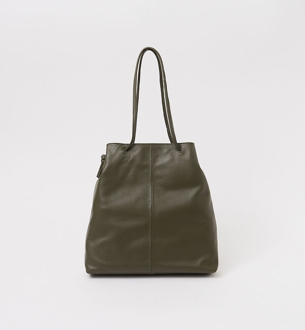 collex「【別注】THE CASE&times;collex 2WAYレザー巾着トートバッグ」|トートバッグ|カーキ