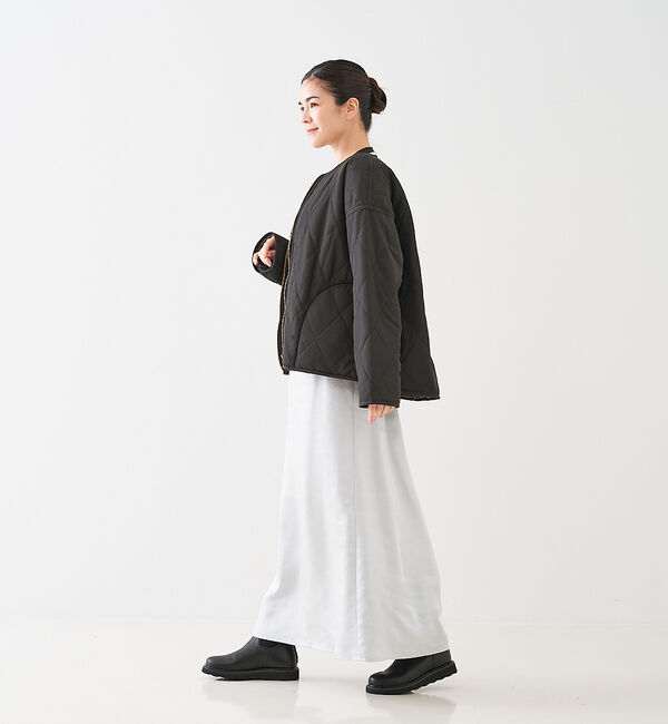 collex「【WEB限定】サテンロングフレアスカート」|スカート|