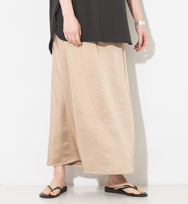 collex「【WEB限定】サテンロングフレアスカート」|スカート|