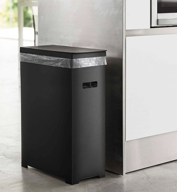 collex「【tower/タワー】スリムゴミ箱 蓋付き 45L対応 分別可能 省スペース」|その他|ブラック
