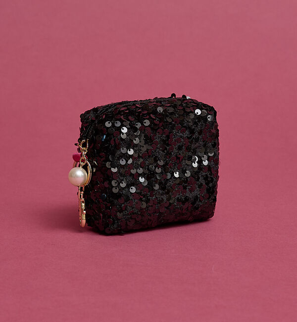 collex「【WEB限定】スパンコールミニポーチ」|ポーチ|ブラック