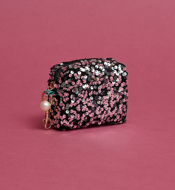 collex「【WEB限定】スパンコールミニポーチ」|ポーチ|シルバー