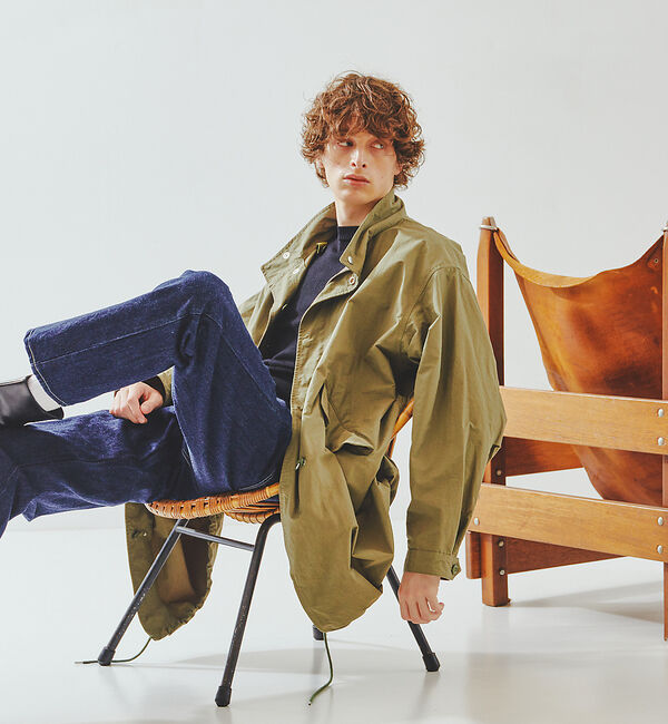 ABAHOUSE「【M-65】スタンドカラー モッズコート【ライナー付】」|ミリタリー・モッズコート|