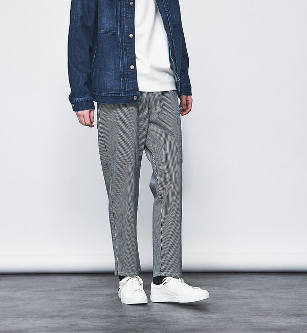 ABAHOUSE「【Lee】XS～XXLまでこれ一本でカバー フリーサイズ すっきりテーパードパン」|その他|ストライプ