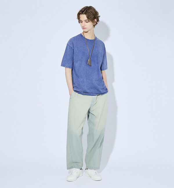 ABAHOUSE「【ピグメント加工】クルーネック半袖Ｔシャツ」|Tシャツ・カットソー|