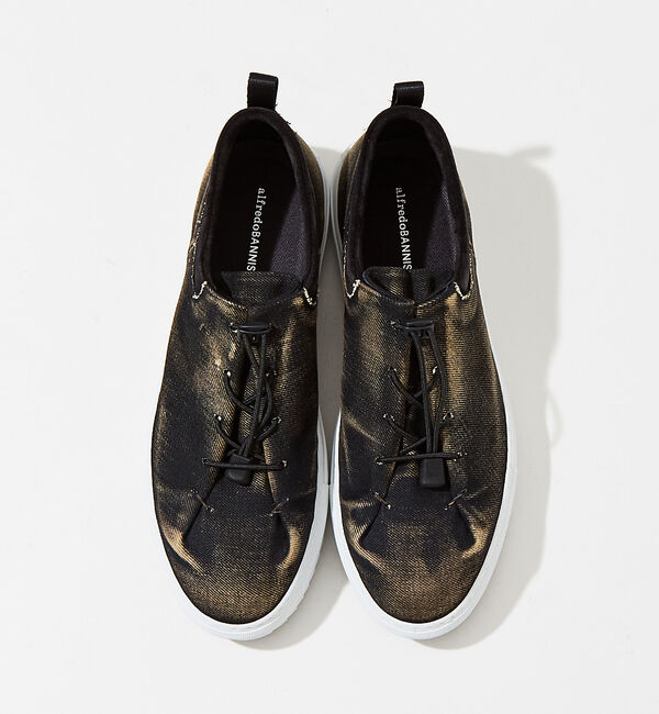 alfredoBANNISTER「【デニム】ドローコード スニーカー」|スニーカー|ブラック