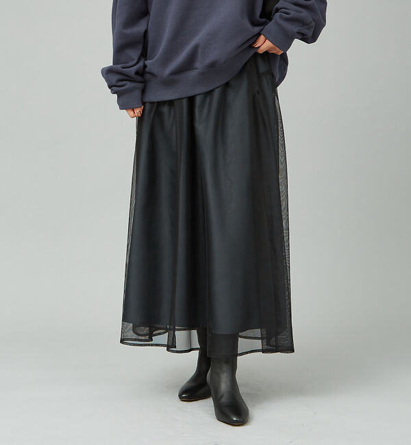 Rouge vif「シアー切替ギャザースカート」|スカート|