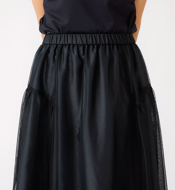 Rouge vif「シアー切替ギャザースカート」|スカート|