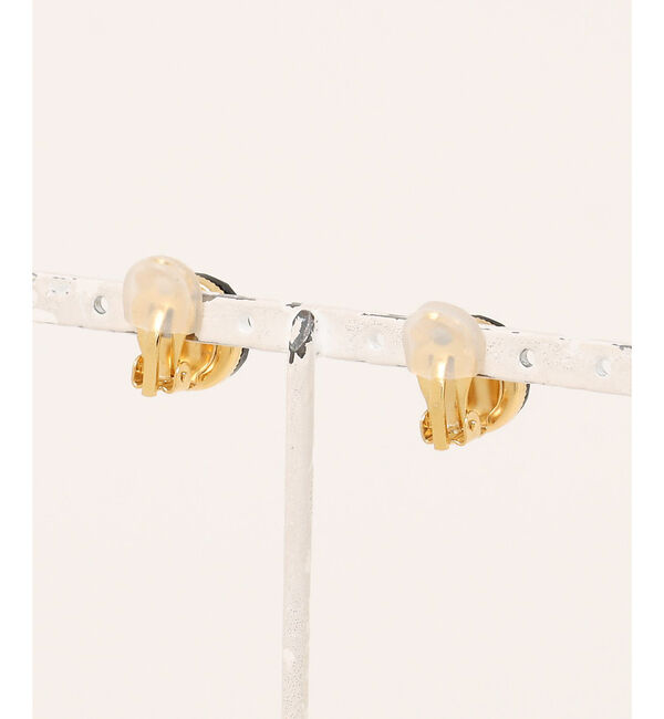 Rouge vif「【Caline Paris /カリーヌパリ 】ブラックストーンイヤリング」|ピアス|