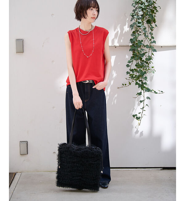 Rouge vif「【Ampersand / アンパサンド】Tulle frill bag/ME-2」|トートバッグ|