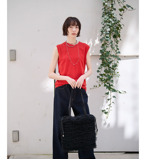 Rouge vif「【Ampersand / アンパサンド】Tulle frill bag/ME-2」|トートバッグ|