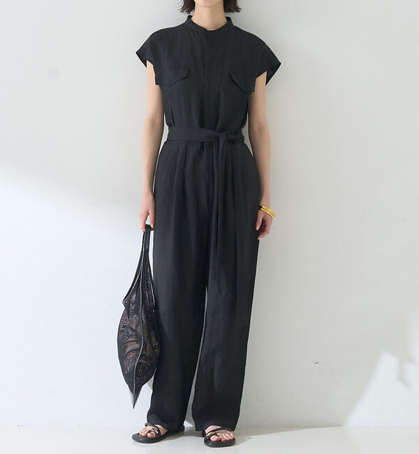 Rouge vif「【TICCA/ティッカ】 リネンコンビネゾン」|オールインワン|ブラック