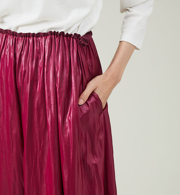 qualite「【セットアップ対応】グロッシーサテンドレープパンツ」|その他|