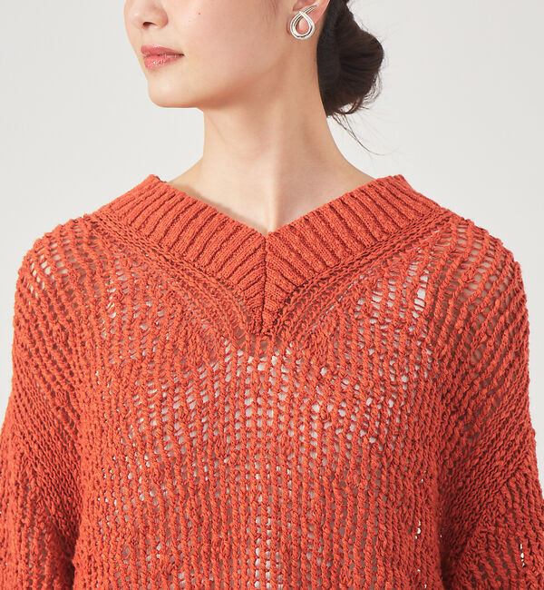 qualite「スラブメッシュニット」|ニット・セーター|