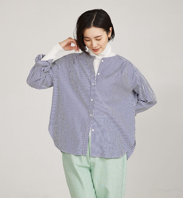 qualite「オーガニックコットンタイプライターシャツ」|シャツ・ブラウス|