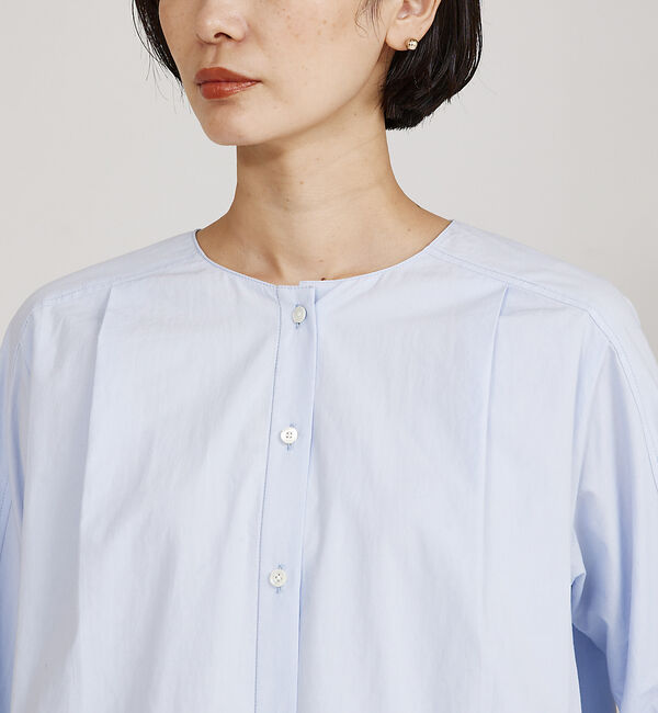 qualite「オーガニックコットンタイプライターシャツ」|シャツ・ブラウス|