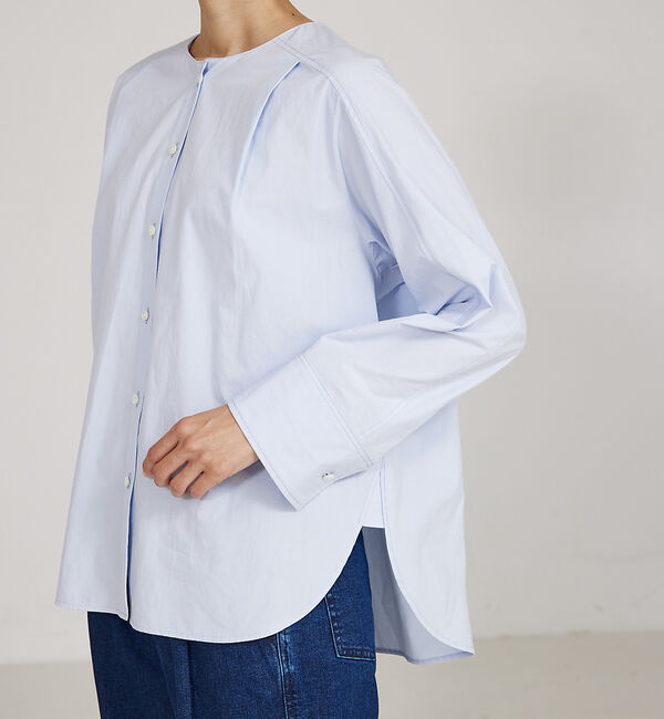 qualite「オーガニックコットンタイプライターシャツ」|シャツ・ブラウス|