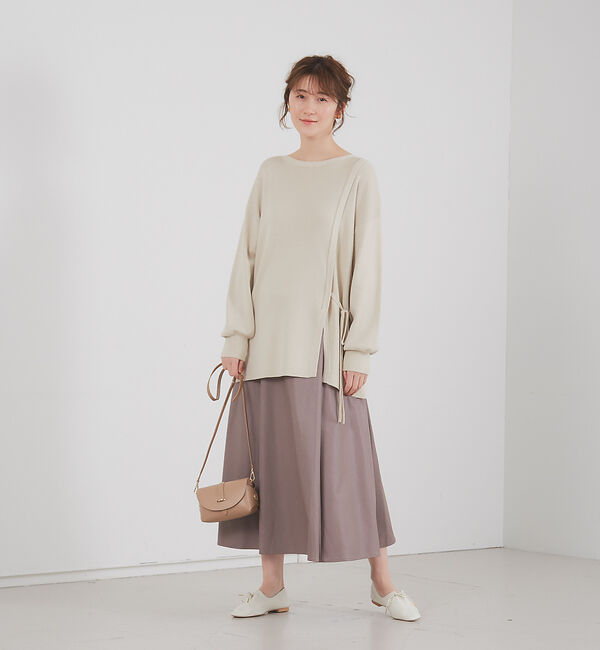 abahouse mavie「フェイクレザーフレアスカート」|スカート|