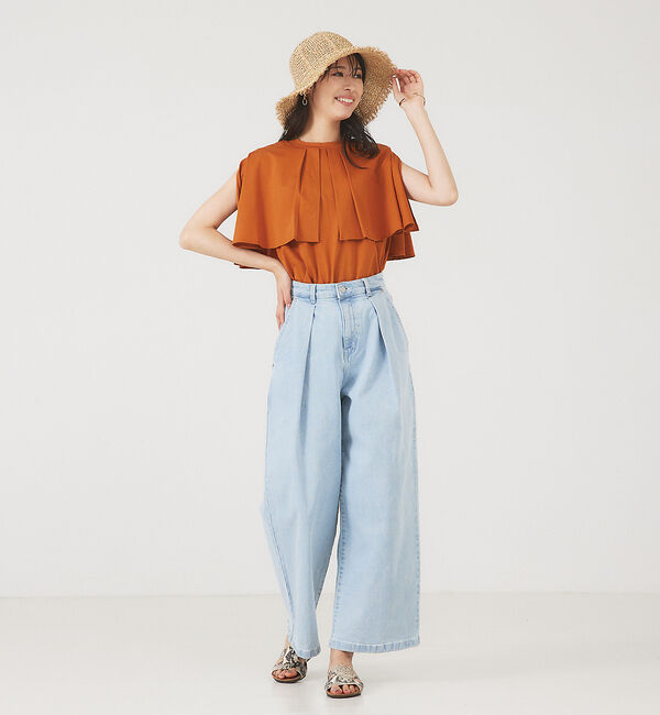 abahouse mavie「シルケットマルチWAYケーププルオーバー」|Tシャツ・カットソー|