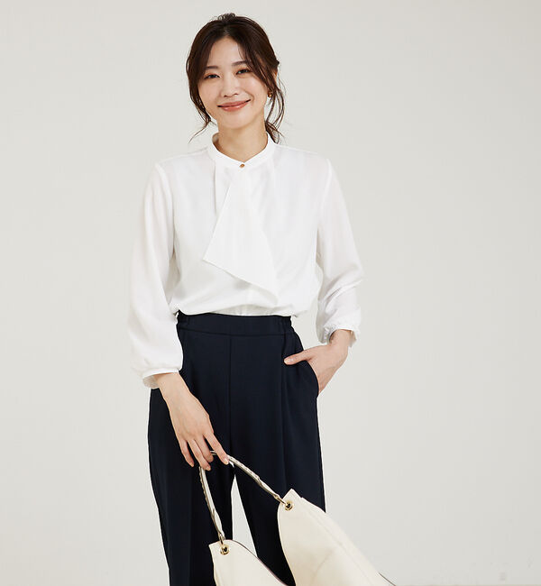 abahouse mavie「ジョーゼットフリルブラウス」|シャツ・ブラウス|