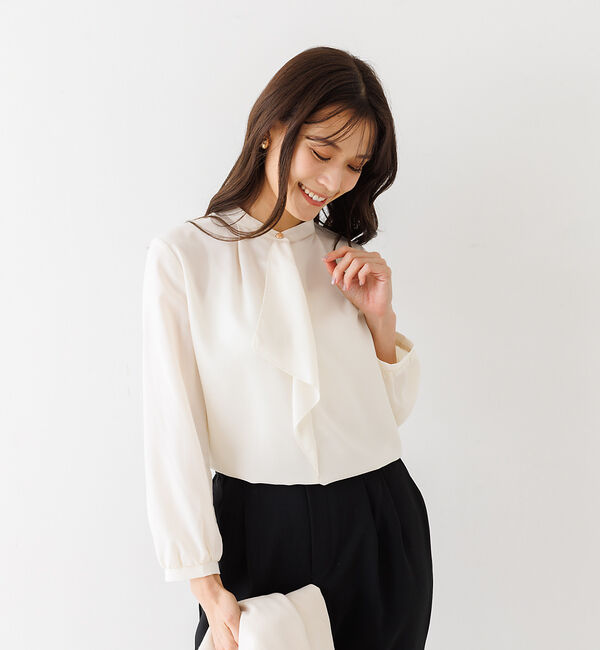 abahouse mavie「ジョーゼットフリルブラウス」|シャツ・ブラウス|