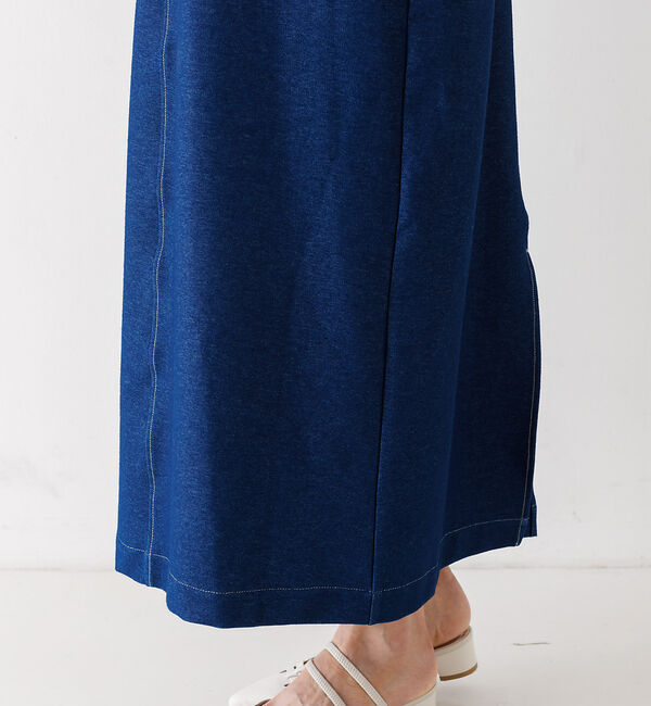 abahouse mavie「ジャージーデニムジャンパースカート」|ジャンパースカート|