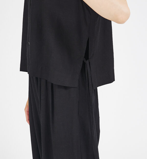 abahouse mavie「【セットアップ対応】レーヨンリネンノースリーブシャツ」|シャツ・ブラウス|