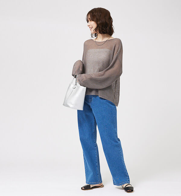 abahouse mavie「リネンライクシアーニット」|ニット・セーター|