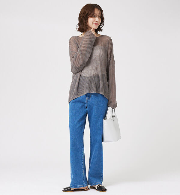 abahouse mavie「リネンライクシアーニット」|ニット・セーター|