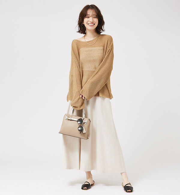 abahouse mavie「リネンライクシアーニット」|ニット・セーター|