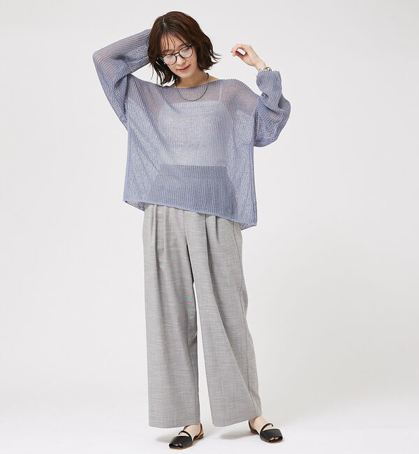 abahouse mavie「リネンライクシアーニット」|ニット・セーター|