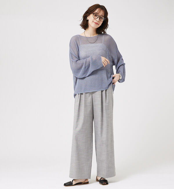 abahouse mavie「リネンライクシアーニット」|ニット・セーター|