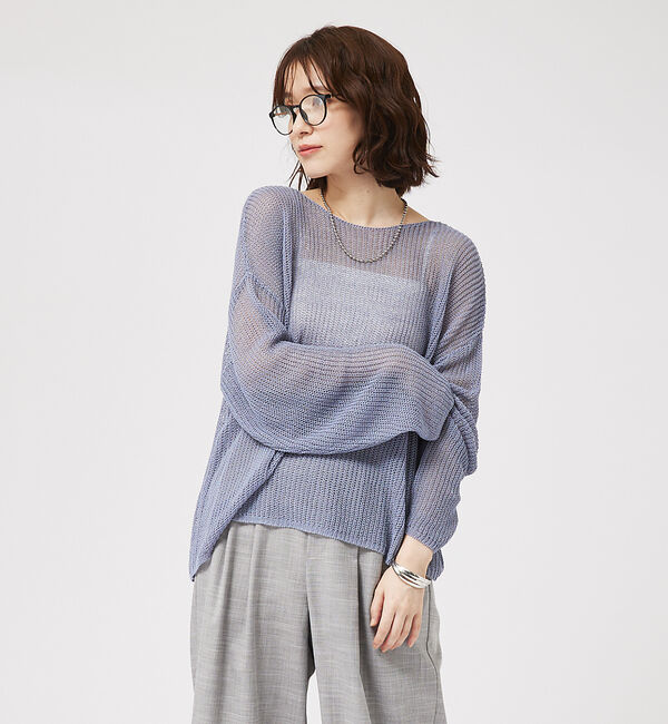 abahouse mavie「リネンライクシアーニット」|ニット・セーター|