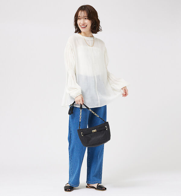 abahouse mavie「キャンディスリーブ2WAYシアーブラウス」|シャツ・ブラウス|