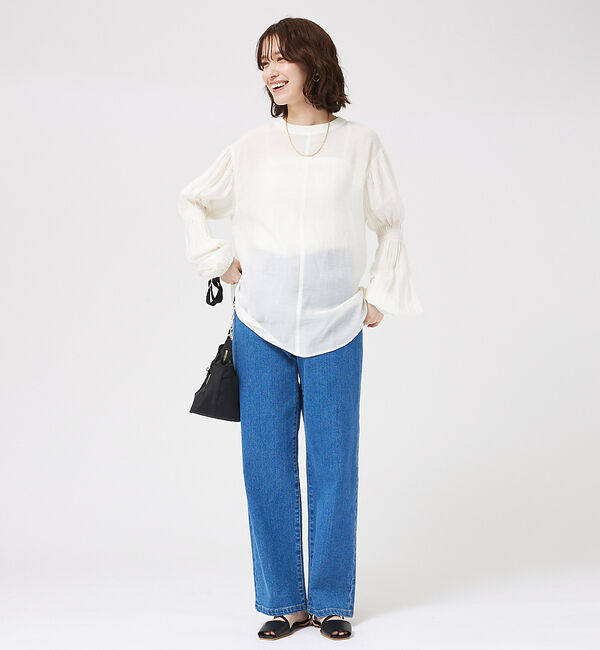 abahouse mavie「キャンディスリーブ2WAYシアーブラウス」|シャツ・ブラウス|