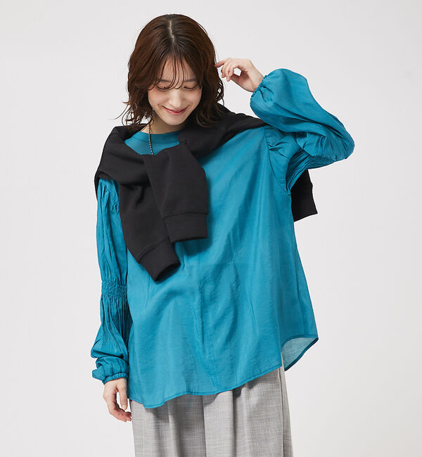 abahouse mavie「キャンディスリーブ2WAYシアーブラウス」|シャツ・ブラウス|