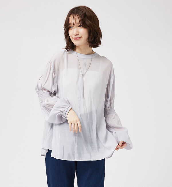 abahouse mavie「キャンディスリーブ2WAYシアーブラウス」|シャツ・ブラウス|