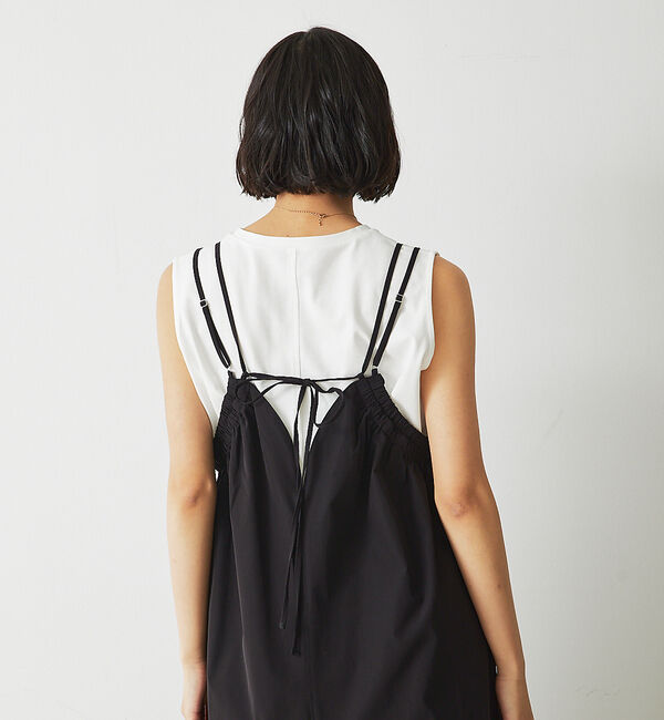 abahouse mavie「【大人のいちまんワンピ】ギャザーキャミワンピ」|ジャンパースカート|