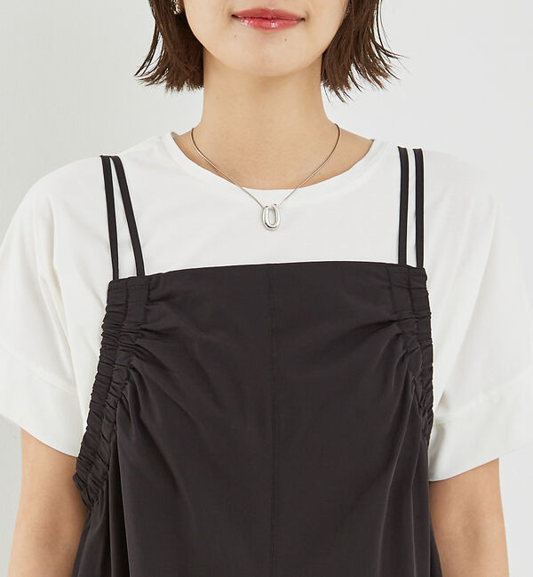 abahouse mavie「【大人のいちまんワンピ】ギャザーキャミワンピ」|ジャンパースカート|