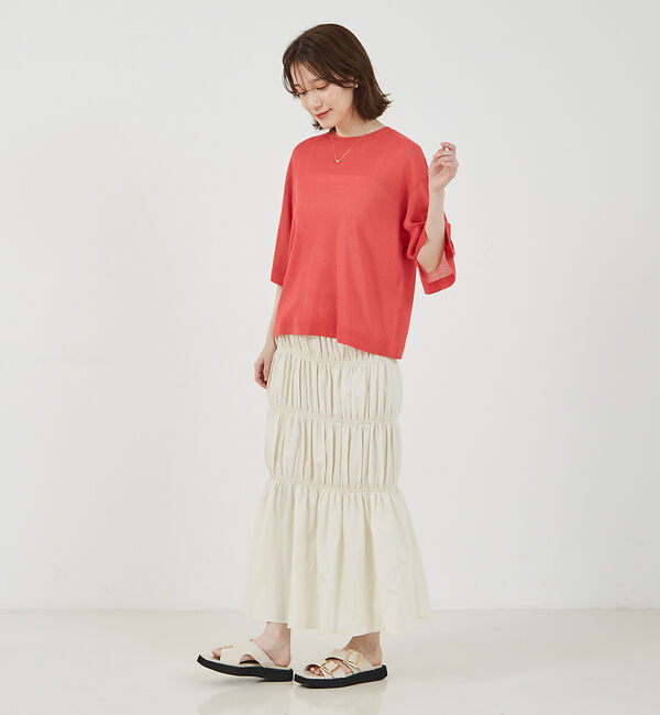 abahouse mavie「シアーニットプルオーバー」|ニット・セーター|