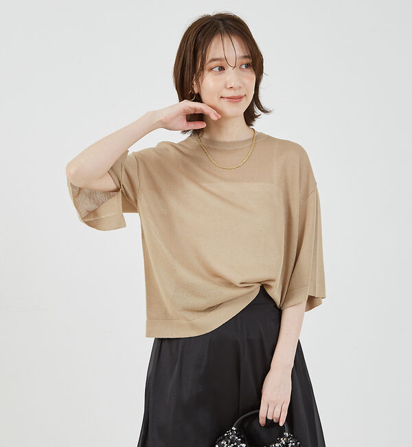 abahouse mavie「シアーニットプルオーバー」|ニット・セーター|