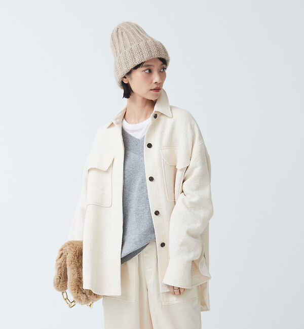 The Store by C' 「【COCUCA】ツイードブルゾン」|ブルゾン・スタジャン|アイボリー